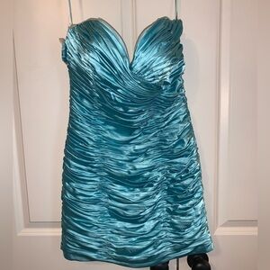 Terani Couture strapless ruffle prom dress. NWT